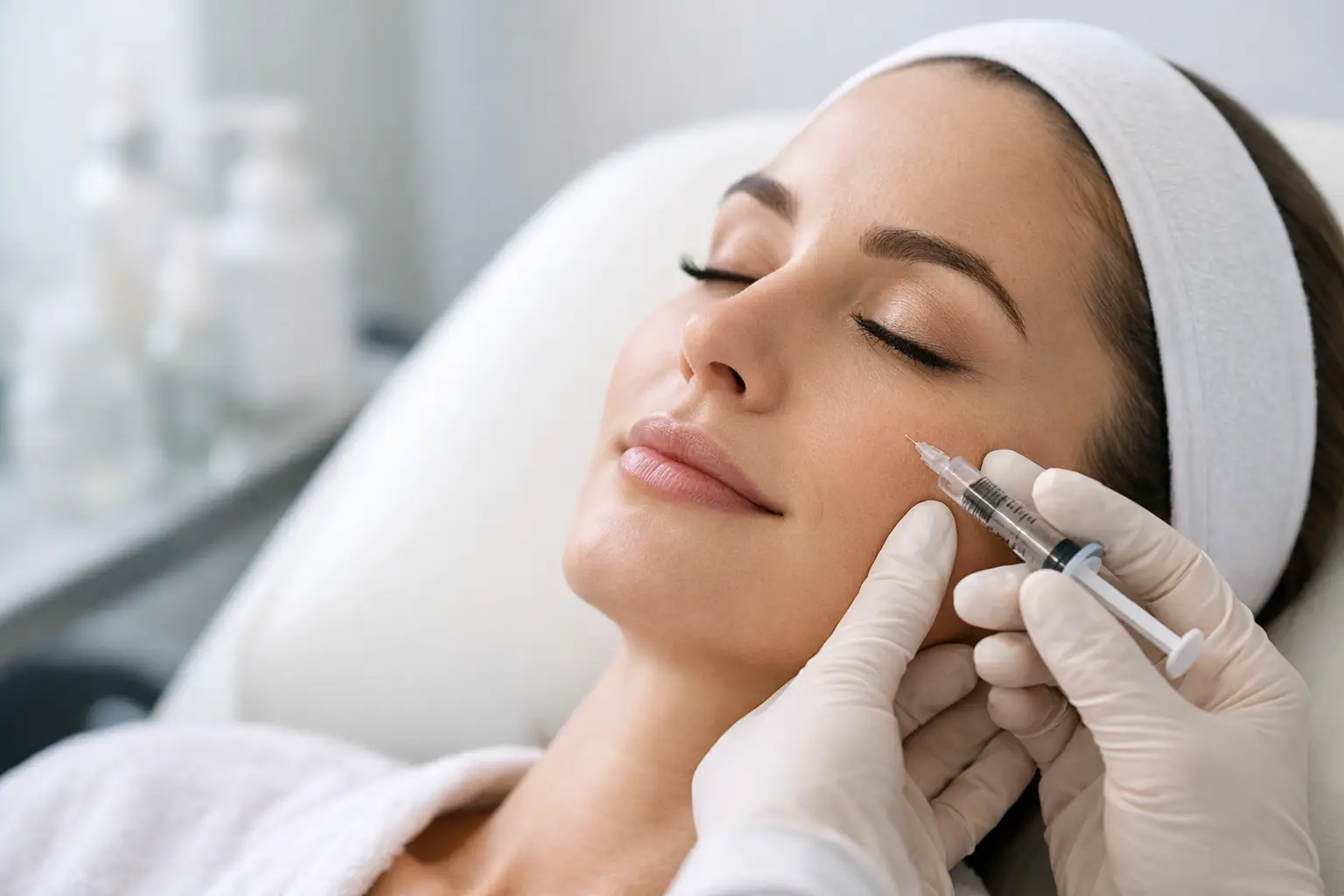 Preenchimento facial médico com segurança