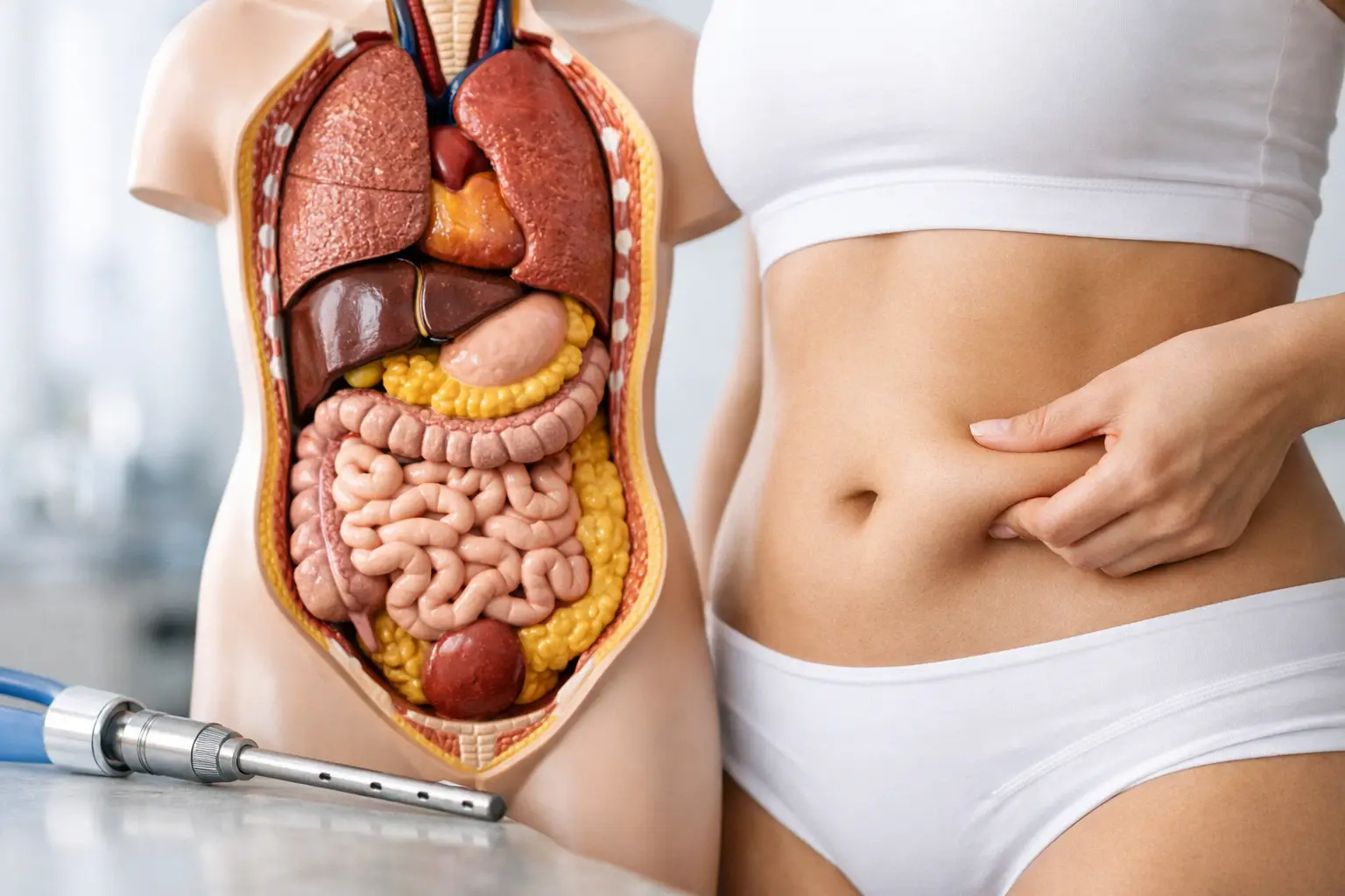 Lipoaspiração remove gordura visceral ou subcutânea?