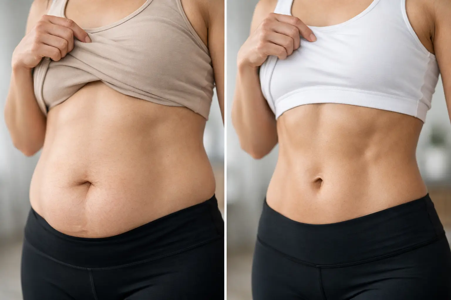 Antes e depois de diástase abdominal: o que muda